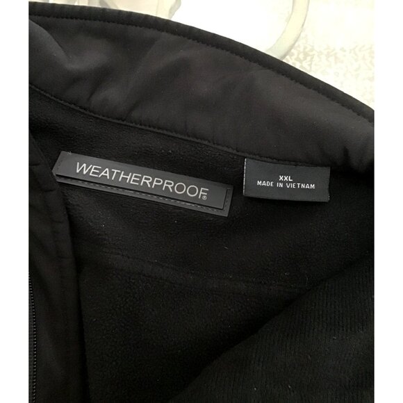WEATHERPROOF MENS BLACK FLEECE LINE POCKETS ZIP-UP CLOSURE JACKET SIZE XXL - Picture 3 of 7